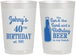 Personalized Birthday 22 oz Frosted Cups - 40th Sun Sand Beer | 20204