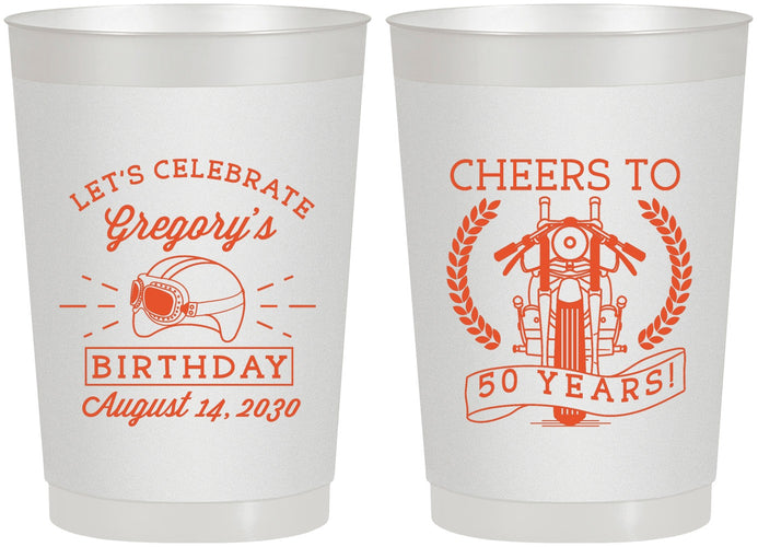 Personalized Birthday 22 oz Frosted Cups - Cheers To 50 Years | 20220