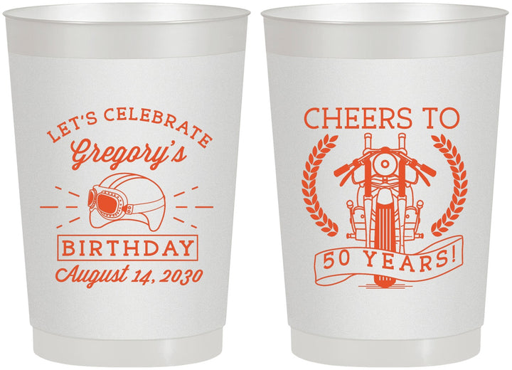 Personalized Birthday 22 oz Frosted Cups - Cheers To 50 Years | 20220