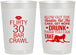 Personalized Birthday 22 oz Frosted Cups - 30th Bar Crawl | 20233
