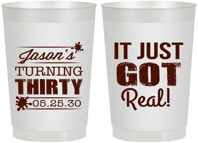 Personalized Birthday 22 oz Frosted Cups - 30th | 20235