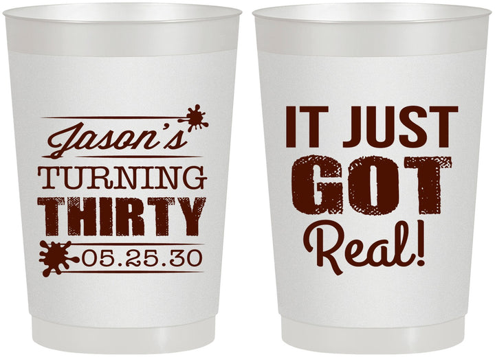Personalized Birthday 22 oz Frosted Cups - 30th | 20235
