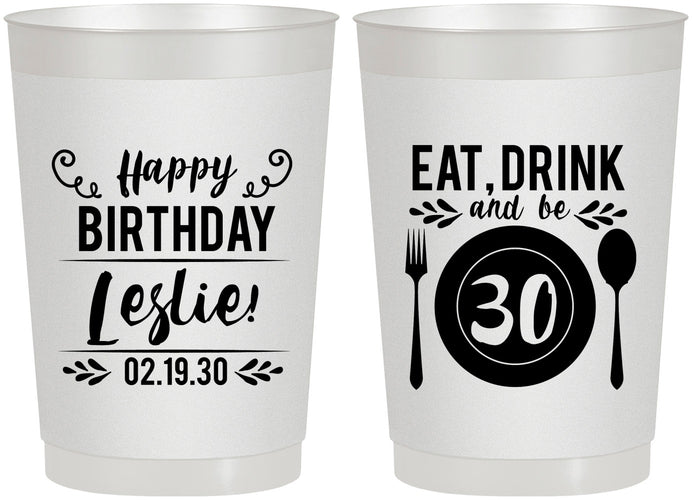 Personalized Birthday 22 oz Frosted Cups - 30th | 20240