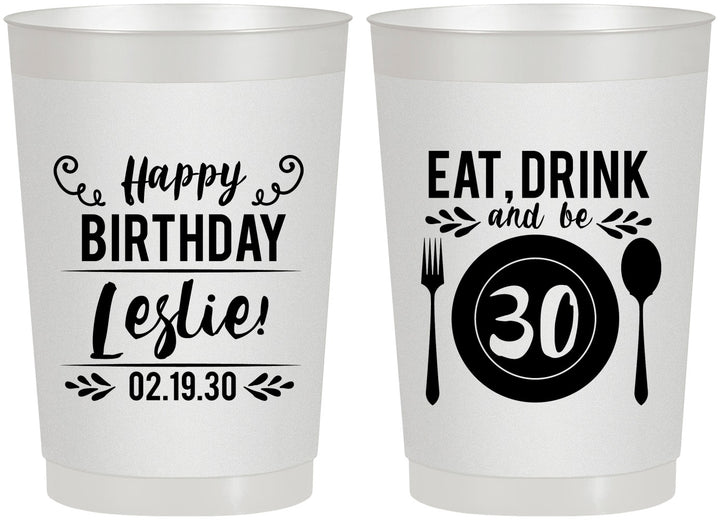 Personalized Birthday 22 oz Frosted Cups - 30th | 20240