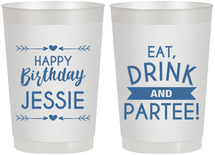 Personalized Birthday 22 oz Frosted Cups - Eat Drink Partee | 20241