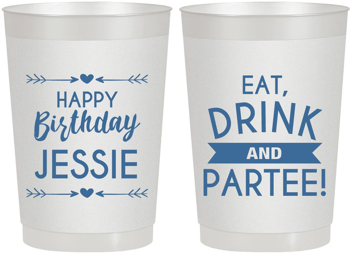 Personalized Birthday 22 oz Frosted Cups - Eat Drink Partee | 20241