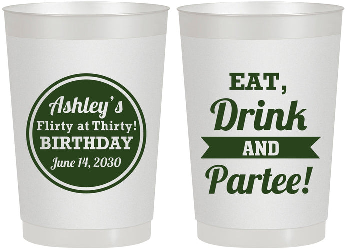 Personalized Birthday 22 oz Frosted Cups - 30th | 20242