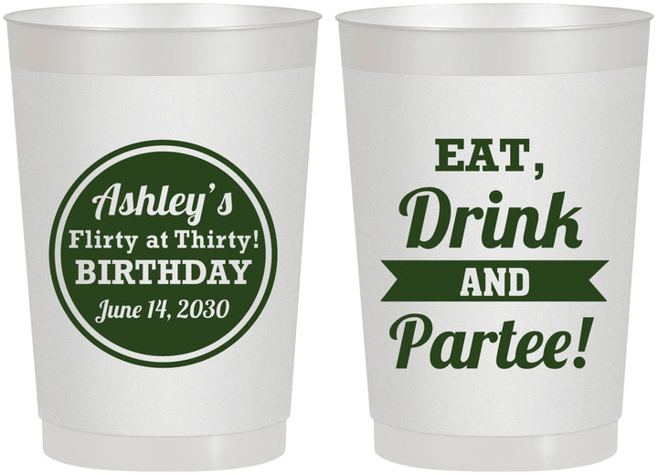 Personalized Birthday 22 oz Frosted Cups - 30th | 20242