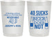 Personalized Birthday 22 oz Frosted Cups - 40th | 20247