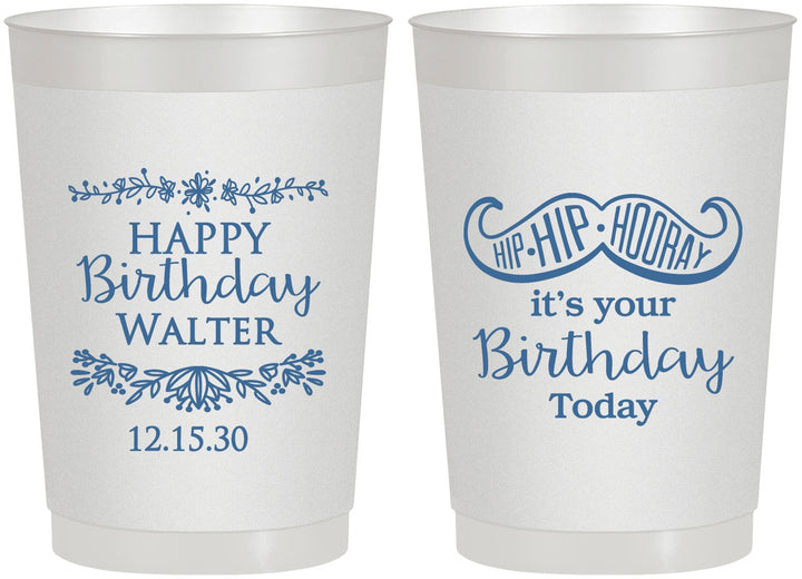 Personalized Birthday 22 oz Frosted Cups - Hip Hip Hooray | 20250