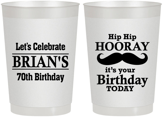 Personalized Birthday 22 oz Frosted Cups - 70th | 20251