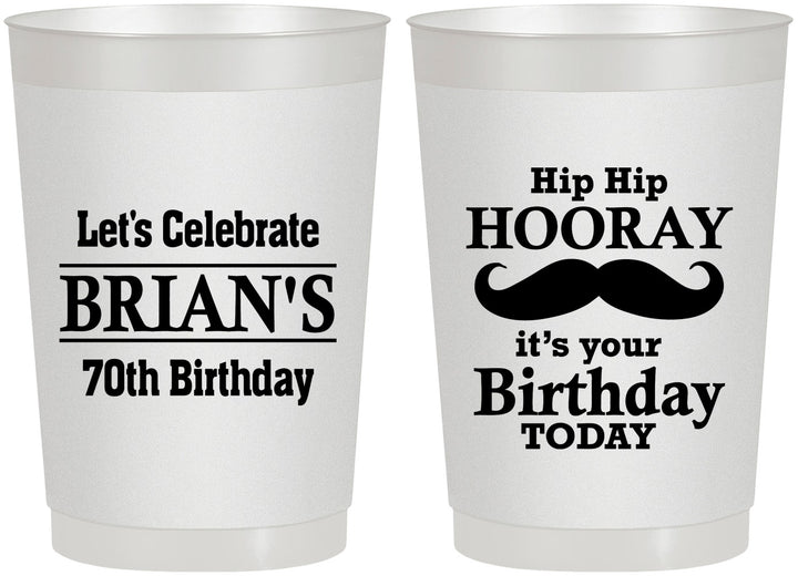 Personalized Birthday 22 oz Frosted Cups - 70th | 20251