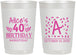 Personalized Birthday 22 oz Frosted Cups - 40th | 20258