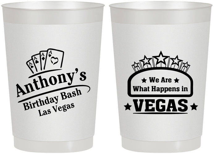 Personalized Birthday 22 oz Frosted Cups - Las Vegas | 20264