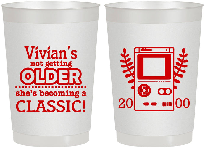 Personalized Birthday 22 oz Frosted Cups - 30th Video Games | 20267