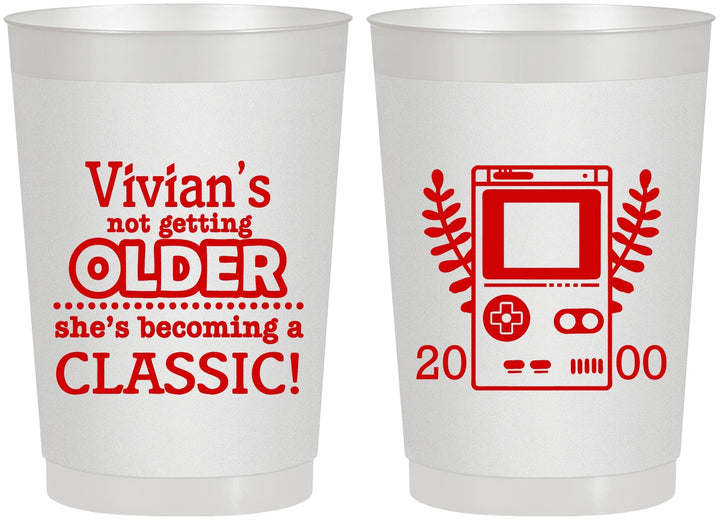 Personalized Birthday 22 oz Frosted Cups - 30th Video Games | 20267