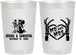Personalized Wedding 22 oz Frosted Cups - Mr And Mrs Skeleton | 204