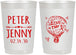 Personalized Wedding 22 oz Frosted Cups - Love In Air Hot Air Balloon | 210
