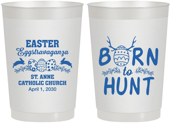 Personalized Easter 22 oz Frosted Cups - Born To Hunt | 210001