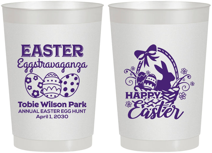 Personalized Easter 22 oz Frosted Cups - Easter Bunny | 210008