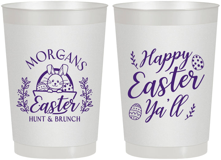 Personalized Easter 22 oz Frosted Cups - Easter Bunny | 210010