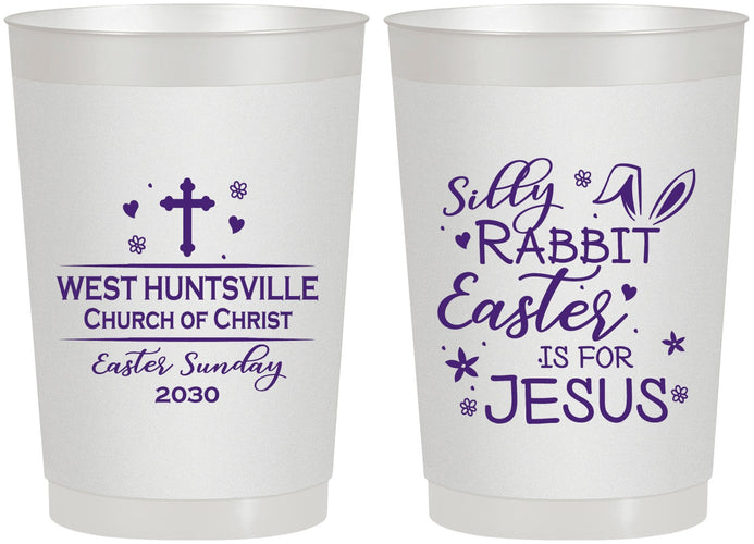 Personalized Easter 22 oz Frosted Cups - Easter Is For Jesus | 210022