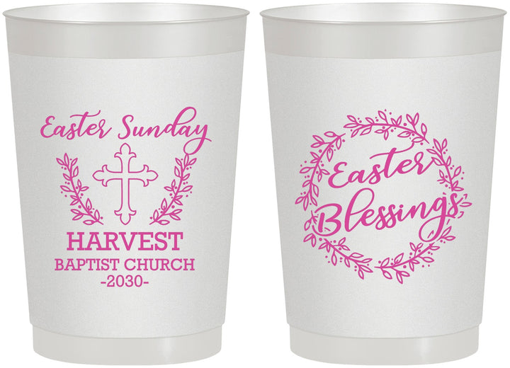 Personalized Easter 22 oz Frosted Cups - Easter Sunday Church | 210023