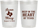 Personalized Wedding 22 oz Frosted Cups - Deep In The Heart Of Texas | 214