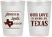 Personalized Wedding 22 oz Frosted Cups - Our Love Is As Big As Texas | 215