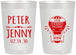 Personalized Wedding 22 oz Frosted Cups - Hot Air Balloon | 219