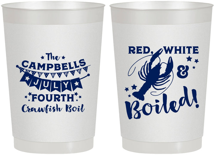 Personalized 4th Of July 22 oz Frosted Cups - Crawfish Boil | 220013