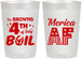 Personalized 4th Of July 22 oz Frosted Cups - Merica Af | 220014