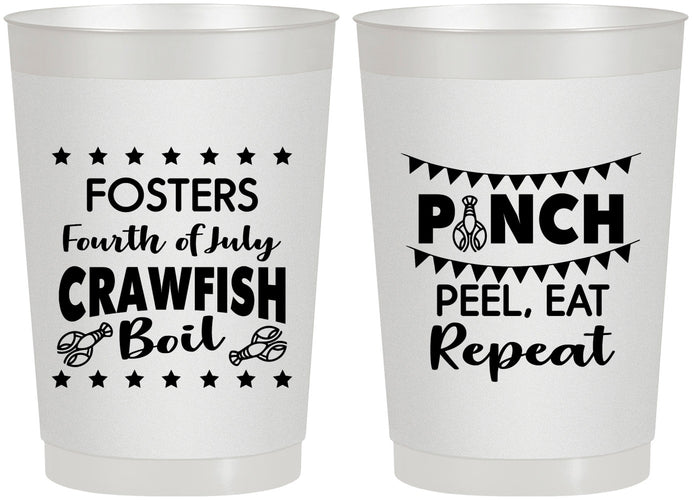 Personalized 4th Of July 22 oz Frosted Cups - Crawfish Boil | 220016