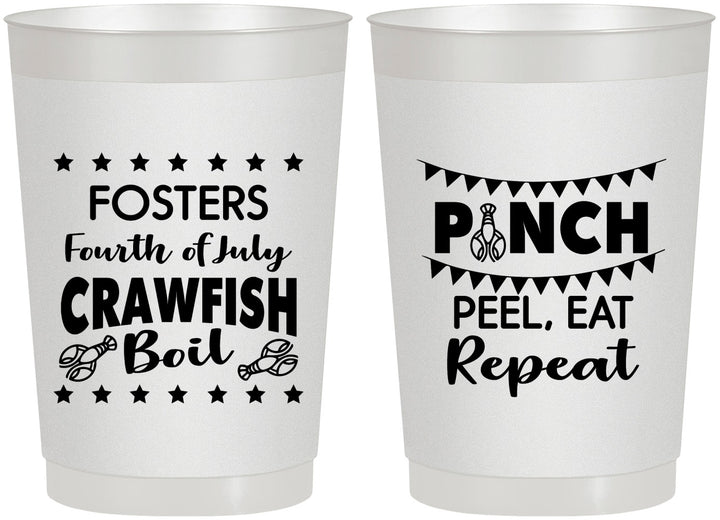 Personalized 4th Of July 22 oz Frosted Cups - Crawfish Boil | 220016