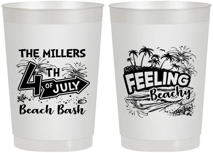 Personalized 4th Of July 22 oz Frosted Cups - Feeling Beachy | 220024