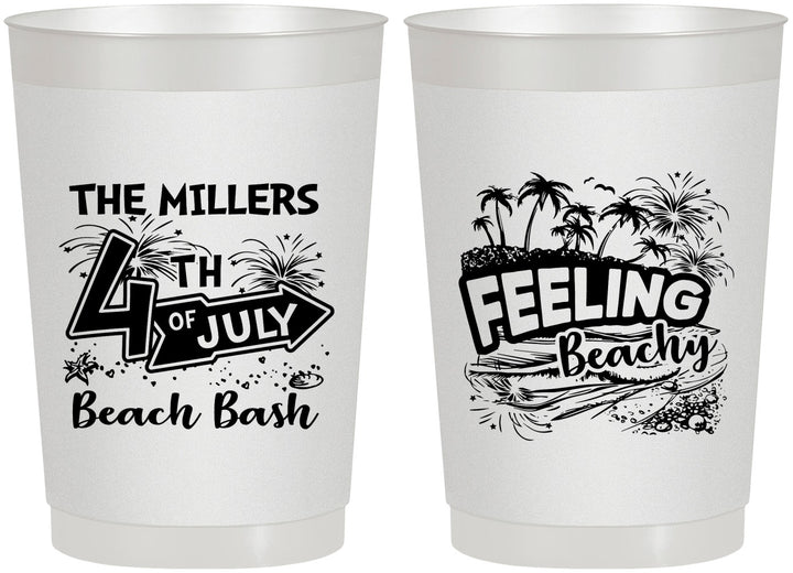 Personalized 4th Of July 22 oz Frosted Cups - Feeling Beachy | 220024