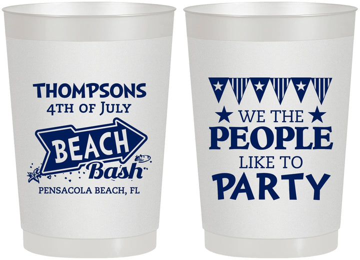 Personalized 4th Of July 22 oz Frosted Cups - We The People | 220025
