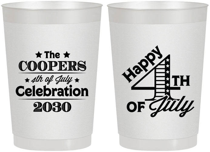 Personalized 4th Of July 22 oz Frosted Cups - Independence Day | 220040