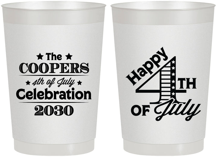 Personalized 4th Of July 22 oz Frosted Cups - Independence Day | 220040