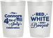 Personalized 4th Of July 22 oz Frosted Cups - Red White Booze | 220045