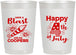 Personalized 4th Of July 22 oz Frosted Cups - Fireworks | 220046
