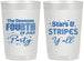 Personalized 4th Of July 22 oz Frosted Cups - Stars Stripes | 220047