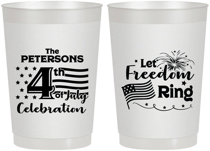 Personalized 4th Of July 22 oz Frosted Cups - Fireworks | 220048