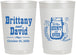 Personalized Wedding 22 oz Frosted Cups - The Hunt Is Over Mason Jar | 223