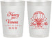 Personalized Wedding 22 oz Frosted Cups - Hot Air Balloon | 225
