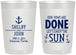 Personalized Wedding 22 oz Frosted Cups - Vows Are Done Nautical | 228