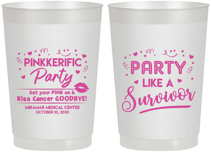 Personalized Awareness 22 oz Frosted Cups - Party Like A Survivor | 230003
