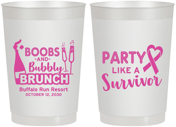 Personalized Awareness 22 oz Frosted Cups - Party Like A Survivor | 230006