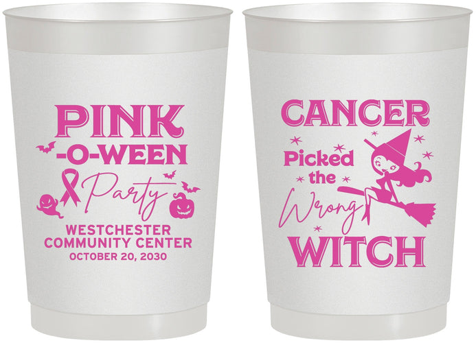 Personalized Awareness 22 oz Frosted Cups - Wrong Witch | 230010
