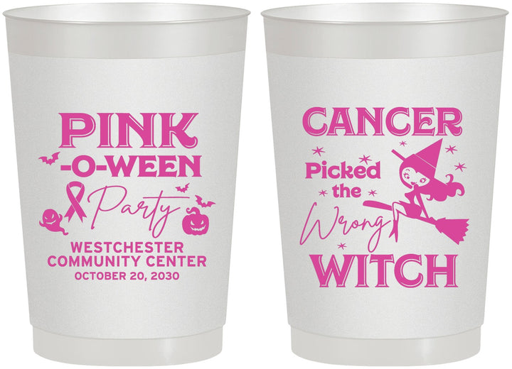 Personalized Awareness 22 oz Frosted Cups - Wrong Witch | 230010